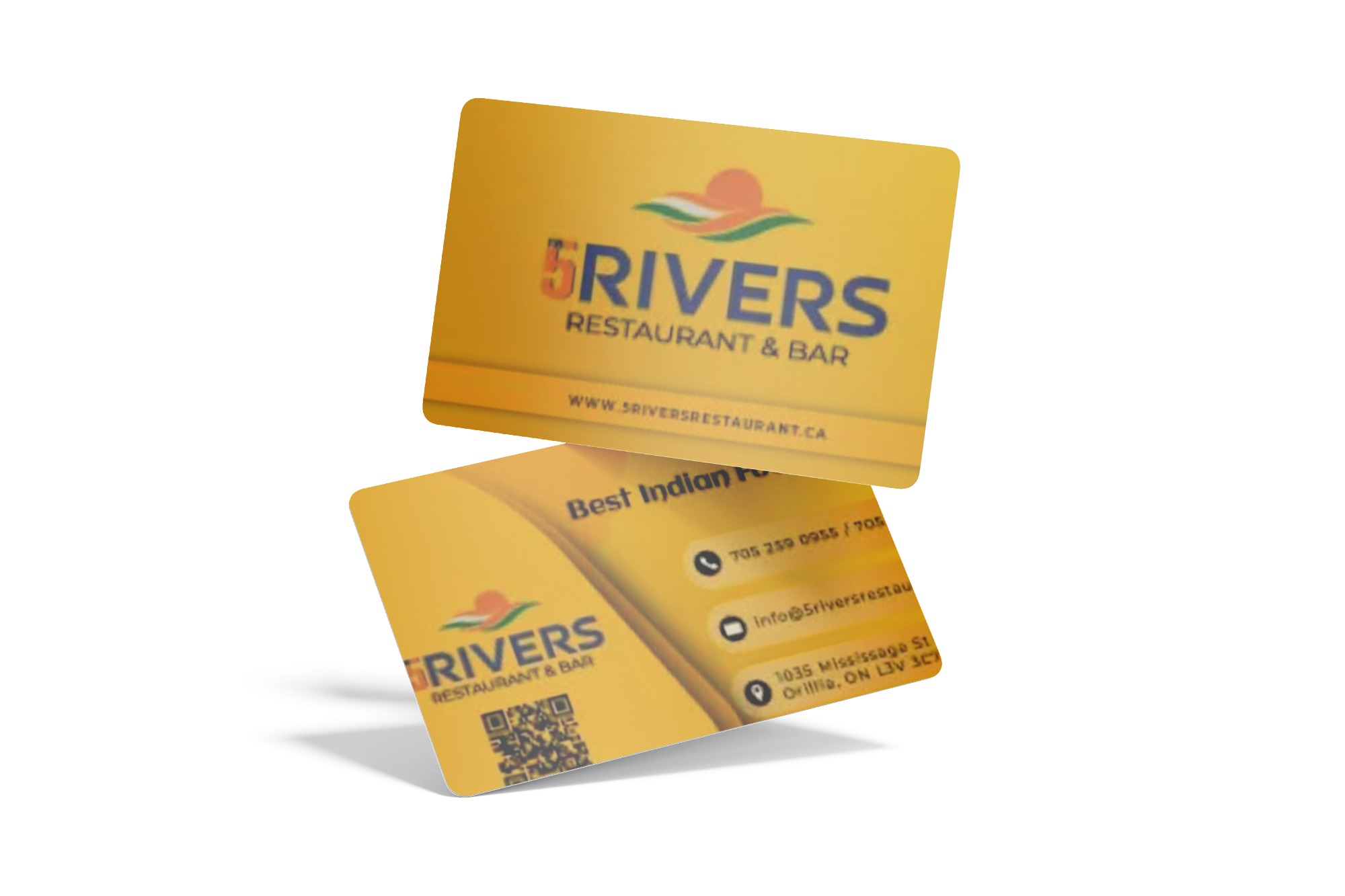 5 Rivers Restaurant & Bar<br>Orillia, Canada: Visittkort